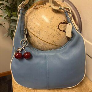 Rare 2003 Vintage Coach Spectator Legacy west Zoe hobo in color block Pool BLUE